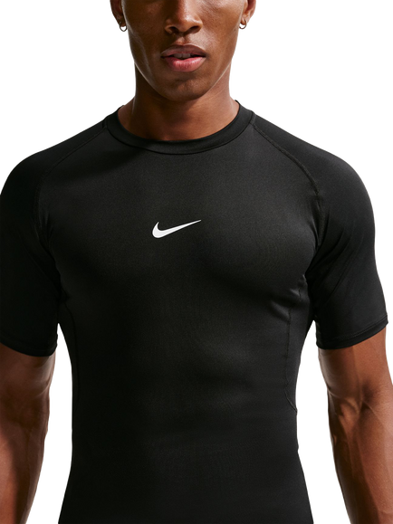 Nike Pro Slim Fit Men's Sports Top, Black/White - view 2, Black/White