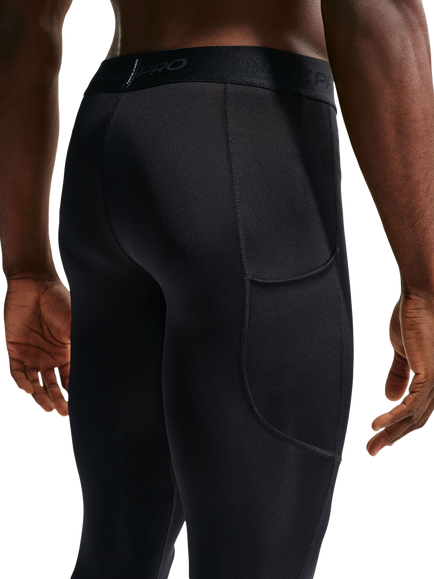 Nike Pro Dri-FIT Slim Fit Men's Tights, Black/White - view 2, Black/White