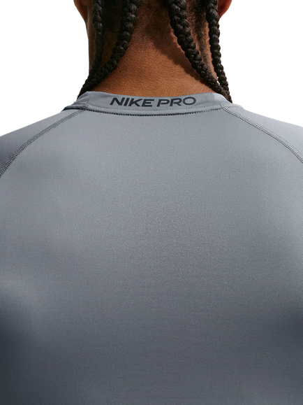 Nike Pro Dri-FIT Slim Fit Short Sleeve Men's Top, Smoke Grey/Black - view 2, Smoke Grey/Black