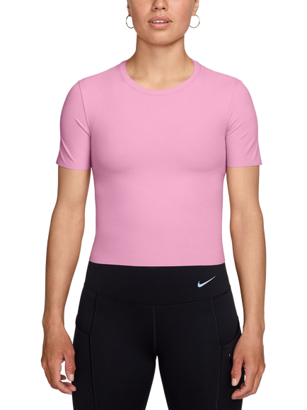Nike Dri-FIT Women's Sports Top, Black/Cool Grey, Pink Rise/White
