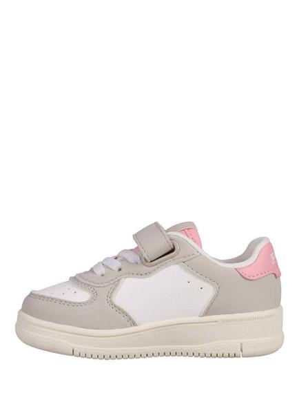 Ralph Lauren Kids' Masters Court Trainers, Grey/Wh/Pink - view 2, Grey/Wh/Pink
