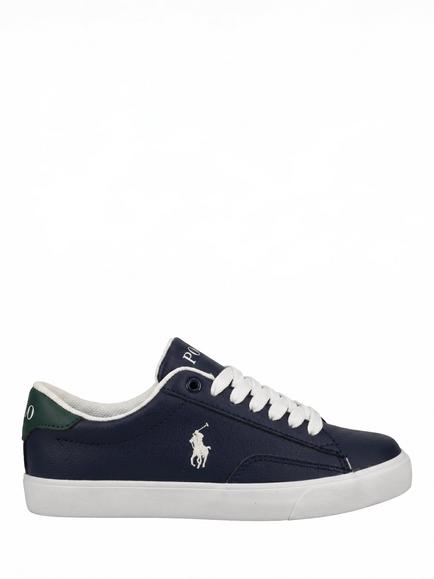 Ralph Lauren Kids' Theron V Trainers, Navy/Dark Green, Navy/Dark Green