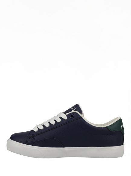 Ralph Lauren Kids' Theron V Trainers, Navy/Dark Green - view 2, Navy/Dark Green