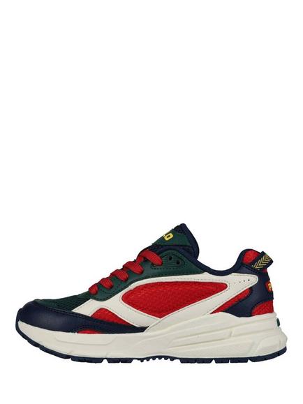Ralph Lauren Kids' Trackster 275 Trainers, Red/Multi - view 2, Red/Multi