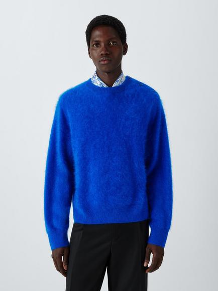 John Lewis x clothsurgeon Brushed Cashmere Boxy Jumper, Blue