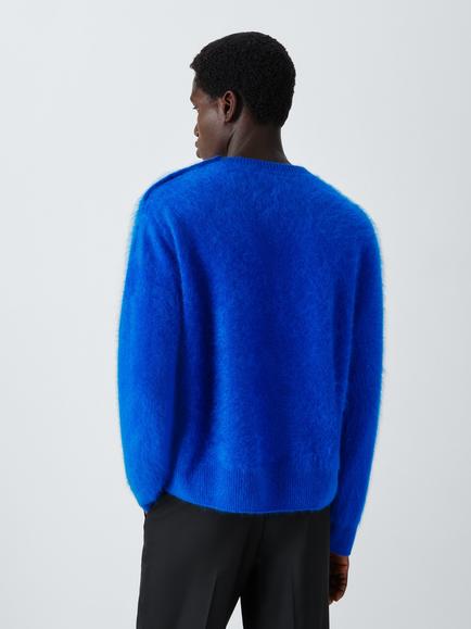 John Lewis x clothsurgeon Brushed Cashmere Boxy Jumper - view 2, Blue