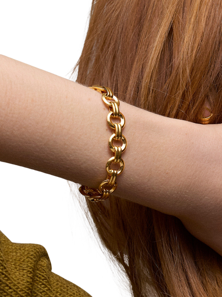 Dinny Hall Chunky Link Bracelet, Gold - view 2, Gold