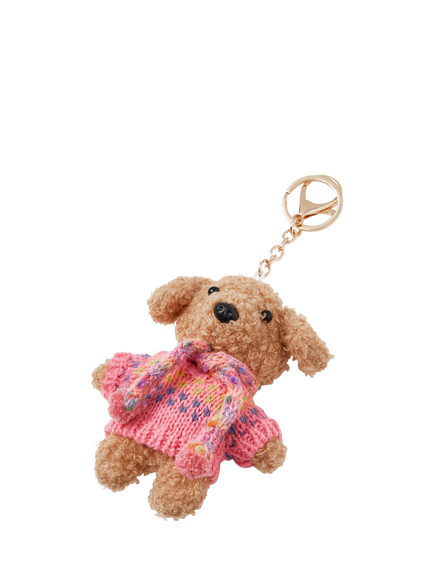 Angels by Accessorize Kids' Teddy Bear Bag Charm, Pink - view 2, Pink