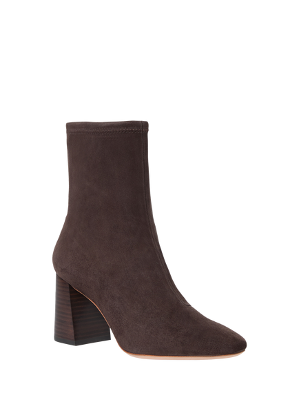 Loeffler Randall Elsie Stretch Suede Ankle Boots, Brown Chocolate - view 2, Brown Chocolate
