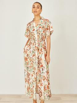 Yumi Flutter Sleeve Boho Maxi Dress, Ivory - view 2, Ivory