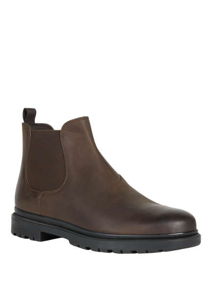 Geox Andalo Leather Chelsea Boots, Coffee - view 2, Coffee