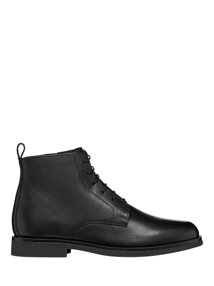 Geox Claudio Leather Lace Up Desert Boots, Black, Black