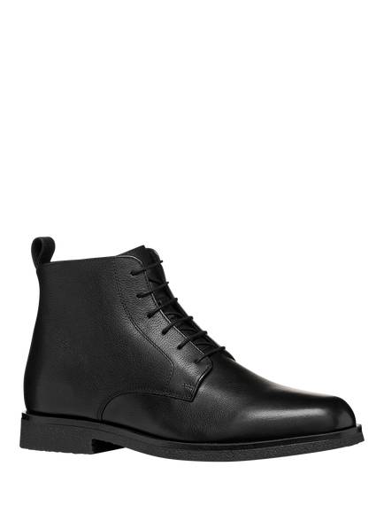 Geox Claudio Leather Lace Up Desert Boots, Black - view 2, Black
