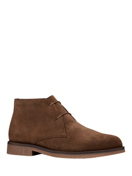 Geox Claudio Suede Lace Up Desert Boots - view 2, Dark Brown