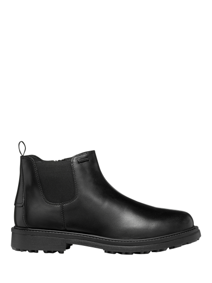 Geox Lagorai + Grip ABX Wide Fit Leather Chelsea Boots, Black, Black