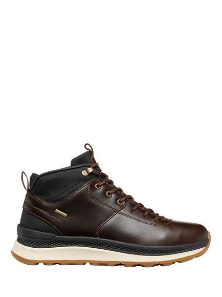 Geox Spherica Actif X2 ABX Leather Waterproof Lace Up Ankle Boots, Dark Brown, Dark Brown