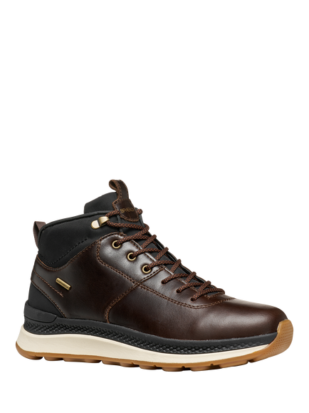 Geox Spherica Actif X2 ABX Leather Waterproof Lace Up Ankle Boots, Dark Brown - view 2, Dark Brown