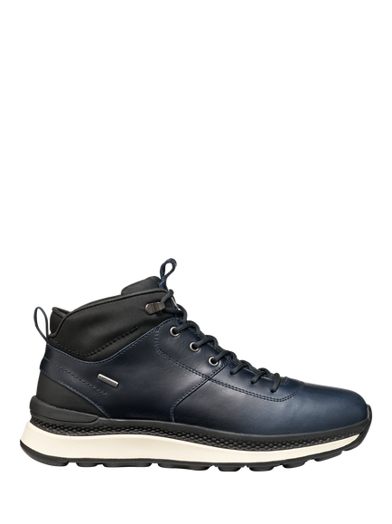 Geox Spherica Actif X2 ABX Leather Waterproof Lace Up Ankle Boots, Navy, Navy