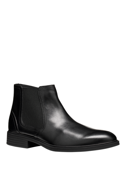 Geox Thorian Wide Fit Leather Chelsea Boots, Black - view 2, Black