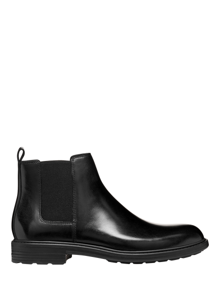 Geox Walk Pleasure Wide Fit Leather Chelsea Boots, Black