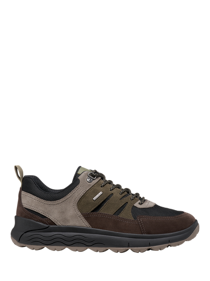 Geox Spherica 4X4 ABX Waterproof Lace Up Trainers, Chocolate/Musk, Chocolate/Musk