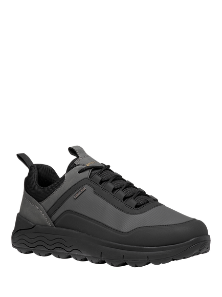 Geox Spherica 4X4 ABX Waterproof Lace Up Trainers, Stone/Anthracite - view 2, Stone/Anthracite