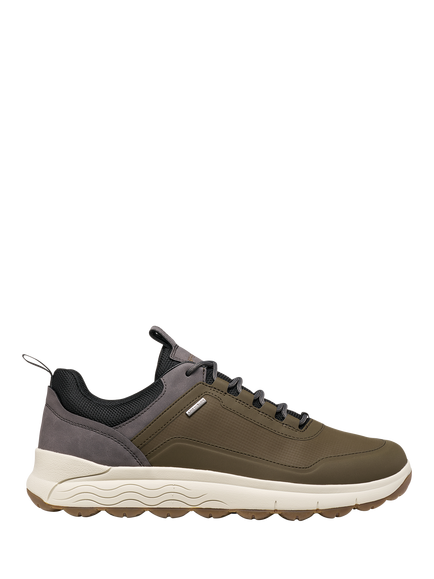 Geox Spherica 4X4 ABX Wide Fit Waterproof Lace Up Trainers, Military, Military
