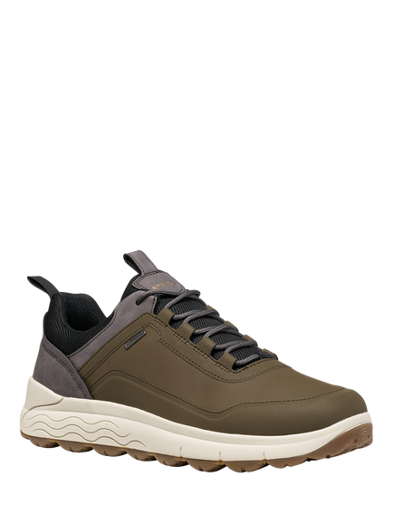 Geox Spherica 4X4 ABX Wide Fit Waterproof Lace Up Trainers, Military - view 2, Military
