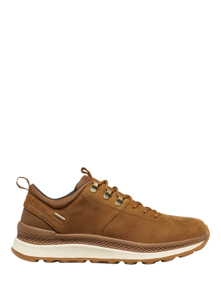 Geox Spherica Actif X2 ABX Leather Waterproof Lace Up Trainers, Nut, Nut