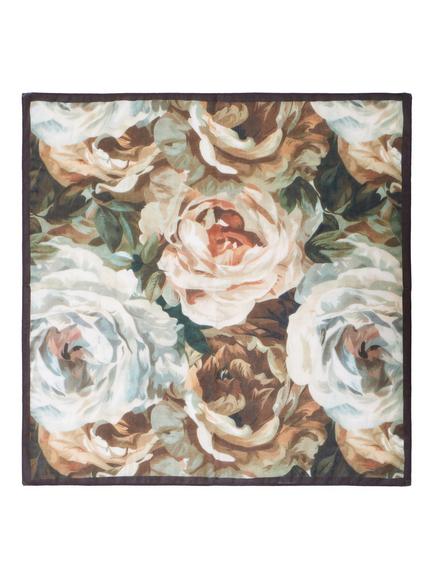 Yumi Autumnal Floral Square Scarf, Multi - view 2, Multi