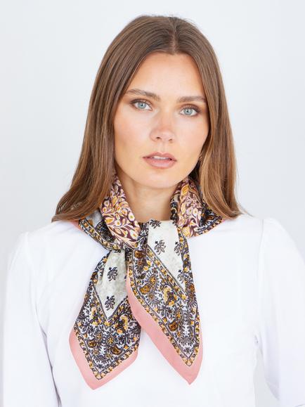 Yumi Paisley Placement Square Scarf, Multi, Multi