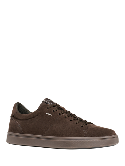 Geox Baltmoore Suede Lace Up Trainers, Chocolate - view 2, Chocolate
