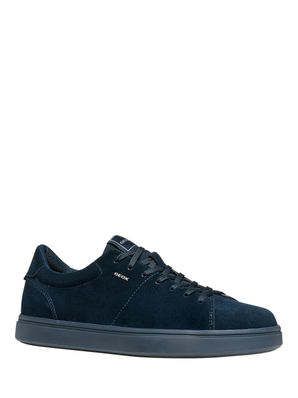 Geox Baltmoore Suede Lace Up Trainers, Navy - view 2, Navy