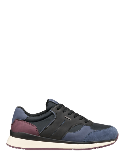 Geox Branthon ABX Wide Fit Waterproof Lace Up Trainers, Navy/Black, Navy/Black