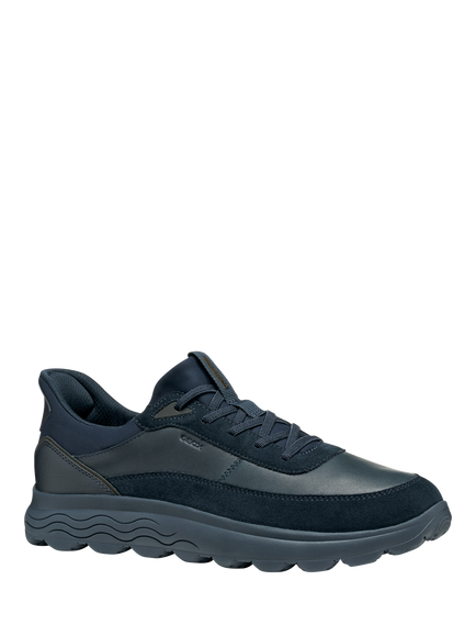 Geox Spherica PLUS Lace Up Trainers, Navy - view 2, Navy