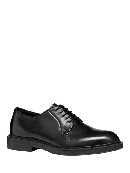 Geox Bexford Wide Fit Leather Lace Up Derby Shoes - view 2, Black