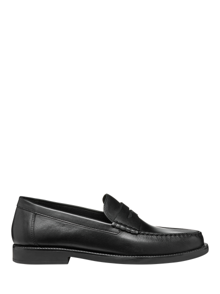 Geox Recanati Leather Loafers, Black