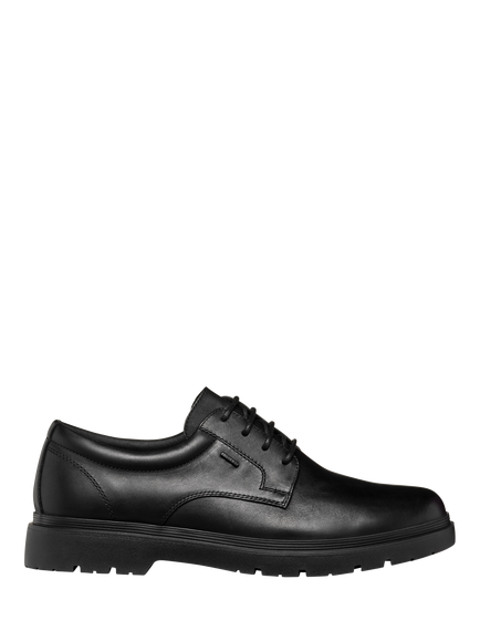 Geox Spherica EC1 ABX Wide Fit Lace Up Derby Shoes, Black, Black