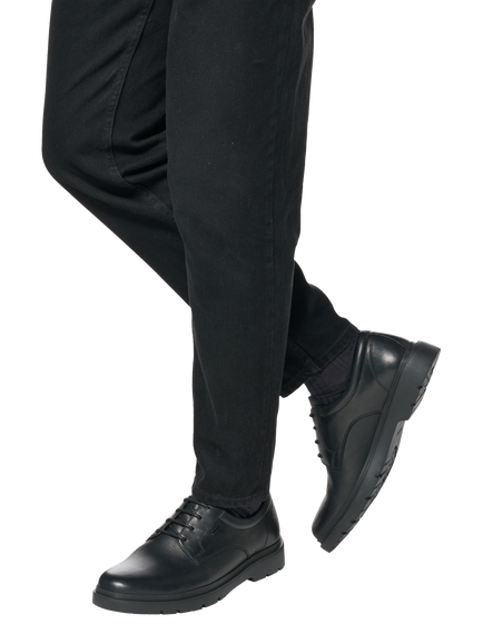 Geox Spherica EC1 ABX Wide Fit Lace Up Derby Shoes, Black - view 2, Black