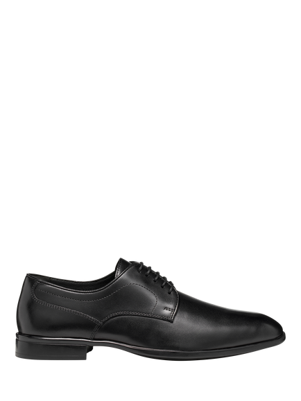 Geox Thalos Leather Derby Shoes, Black