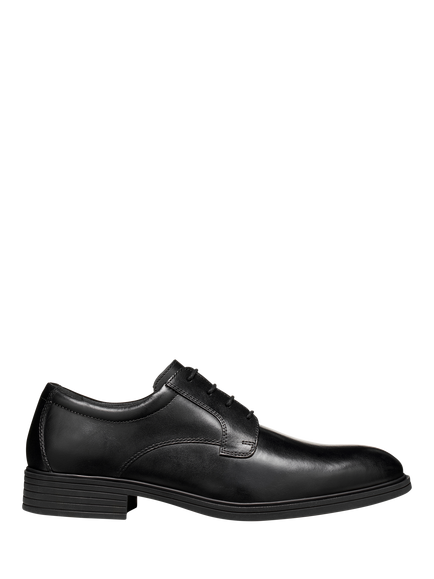 Geox Thorian Leather Derby Shoes, Black, Black