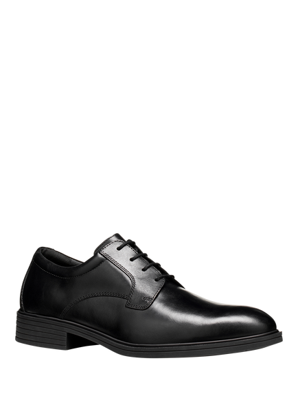 Geox Thorian Leather Derby Shoes, Black - view 2, Black