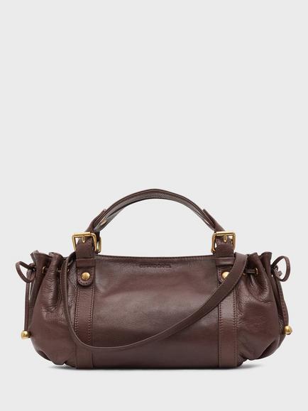 Gerard Darel 12H Leather Shoulder Bag, Dark Brown, Dark Brown