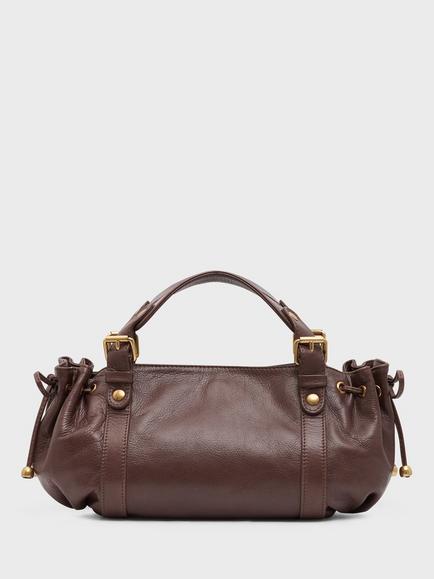 Gerard Darel 12H Leather Shoulder Bag, Dark Brown - view 2, Dark Brown