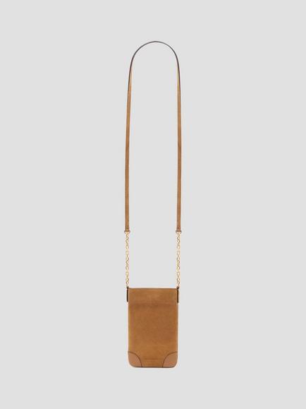 Gerard Darel Charlotte Leather Phone Crossbody Bag, Wheat, Wheat