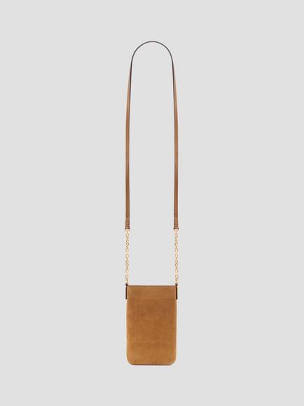 Gerard Darel Charlotte Leather Phone Crossbody Bag, Wheat - view 2, Wheat