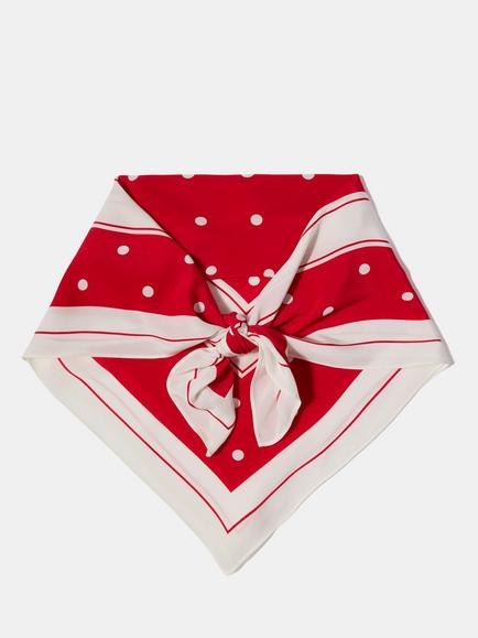 Mint Velvet Polka Dot Print Scarf, Red, Red