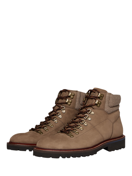 Oliver Sweeney Bisham Nubuck Lace Up Ankle Boots, Taupe Nubuck - view 2, Taupe Nubuck