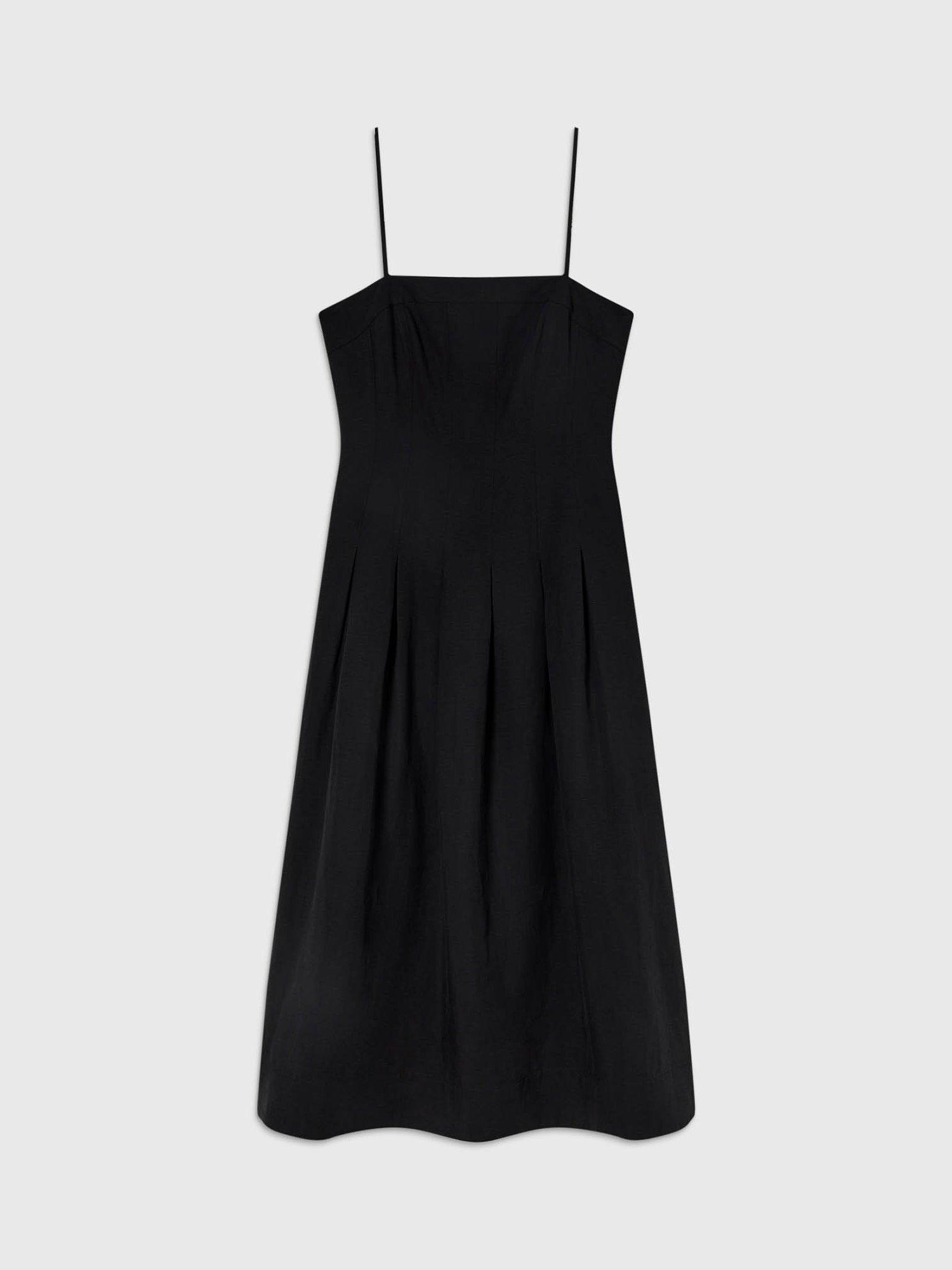 Whistles Linen Blend Fit and Flare Midi Dress containing TENCEL