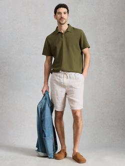 White Stuff Anderby Cotton Polo Shirt, Khaki